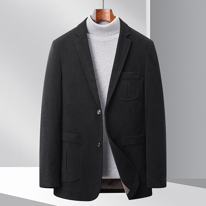 Herren eleganter Blazer mit strukturierter Oberfläche und praktischen Taschen Drune