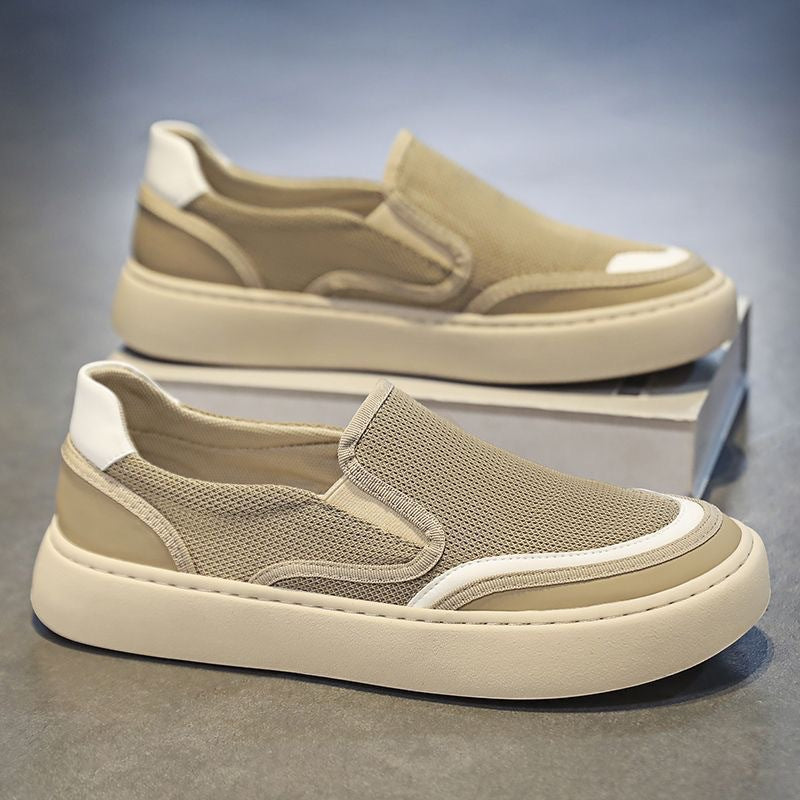 Herren Minimalistischer Strick-Slip-On mit reflektierenden Details und Komfortplateau Drune