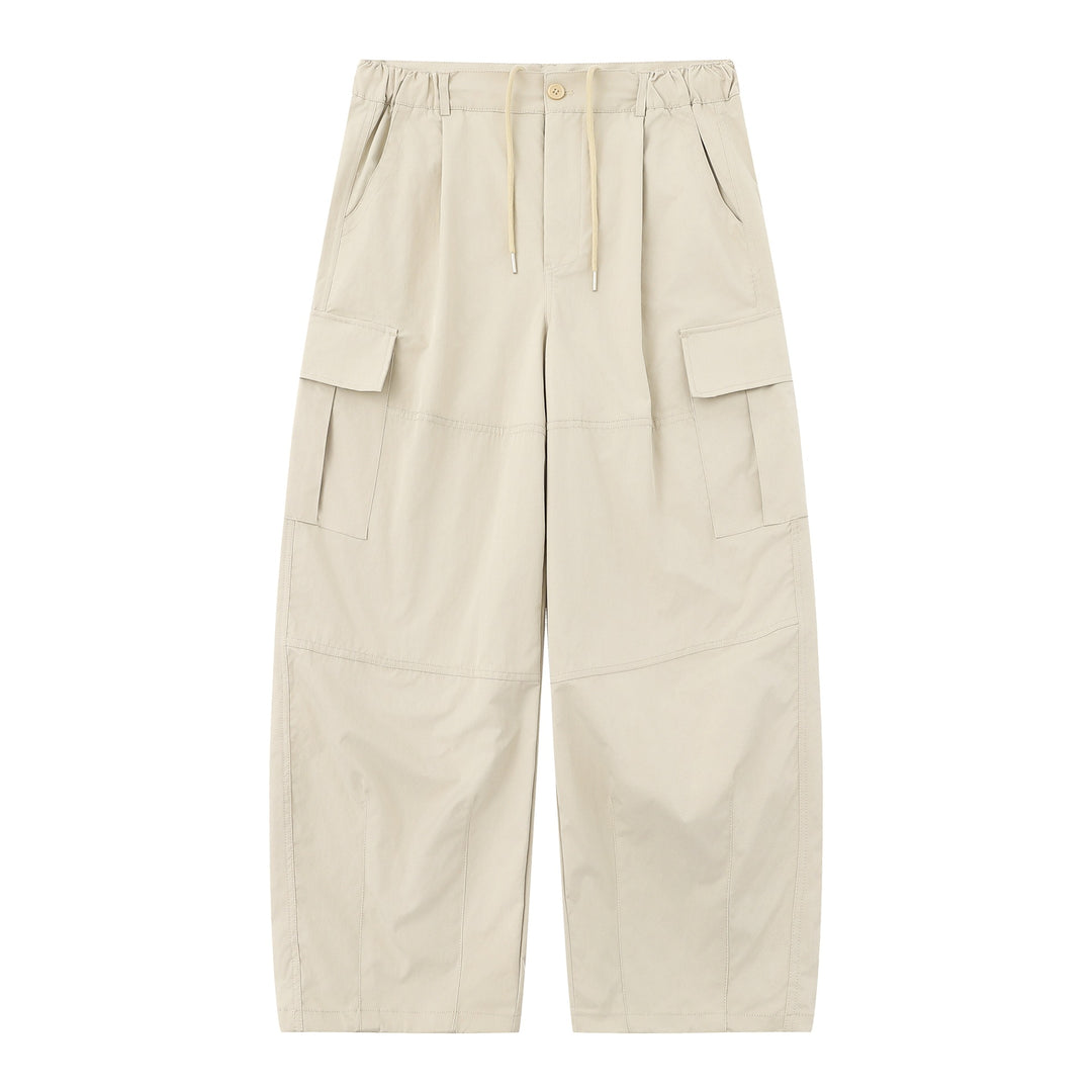 Herren Cargo-Caprihose mit elastischem Bund, Tunnelzug und Utility‑Taschen Drune