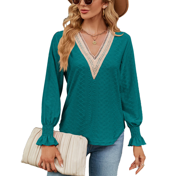 Damen Luftiges Blusenshirt mit feinem Strukturdesign Drune