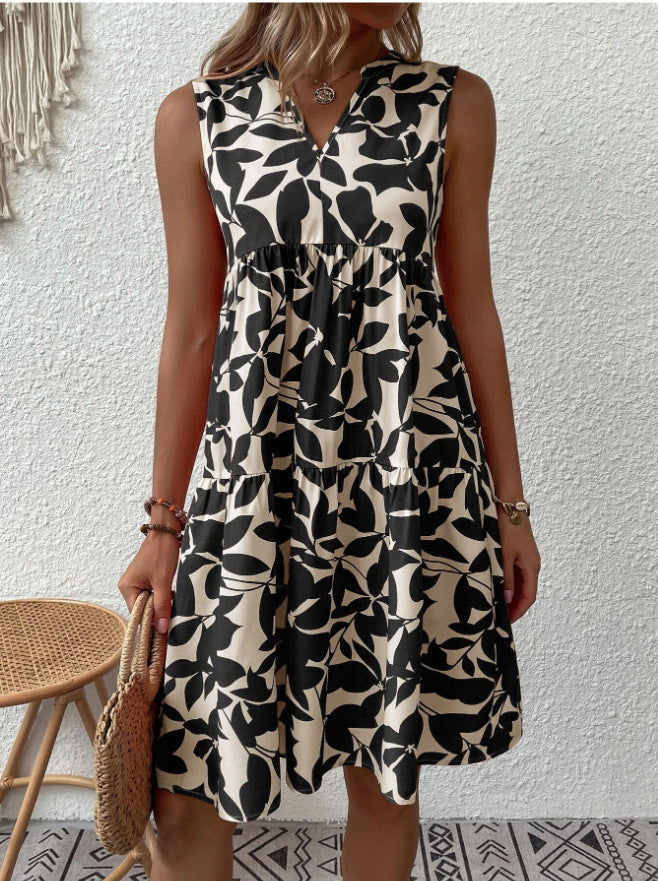 Damen Blumenkleid im lässigen A-Linien-Design Drune