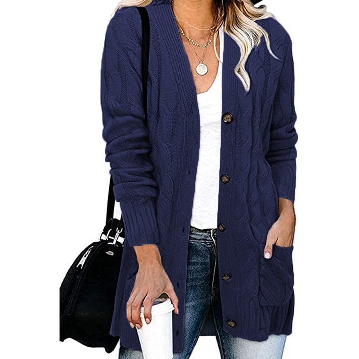 Damen Strickjacke mit Zopfdesign und praktischen Taschen Drune
