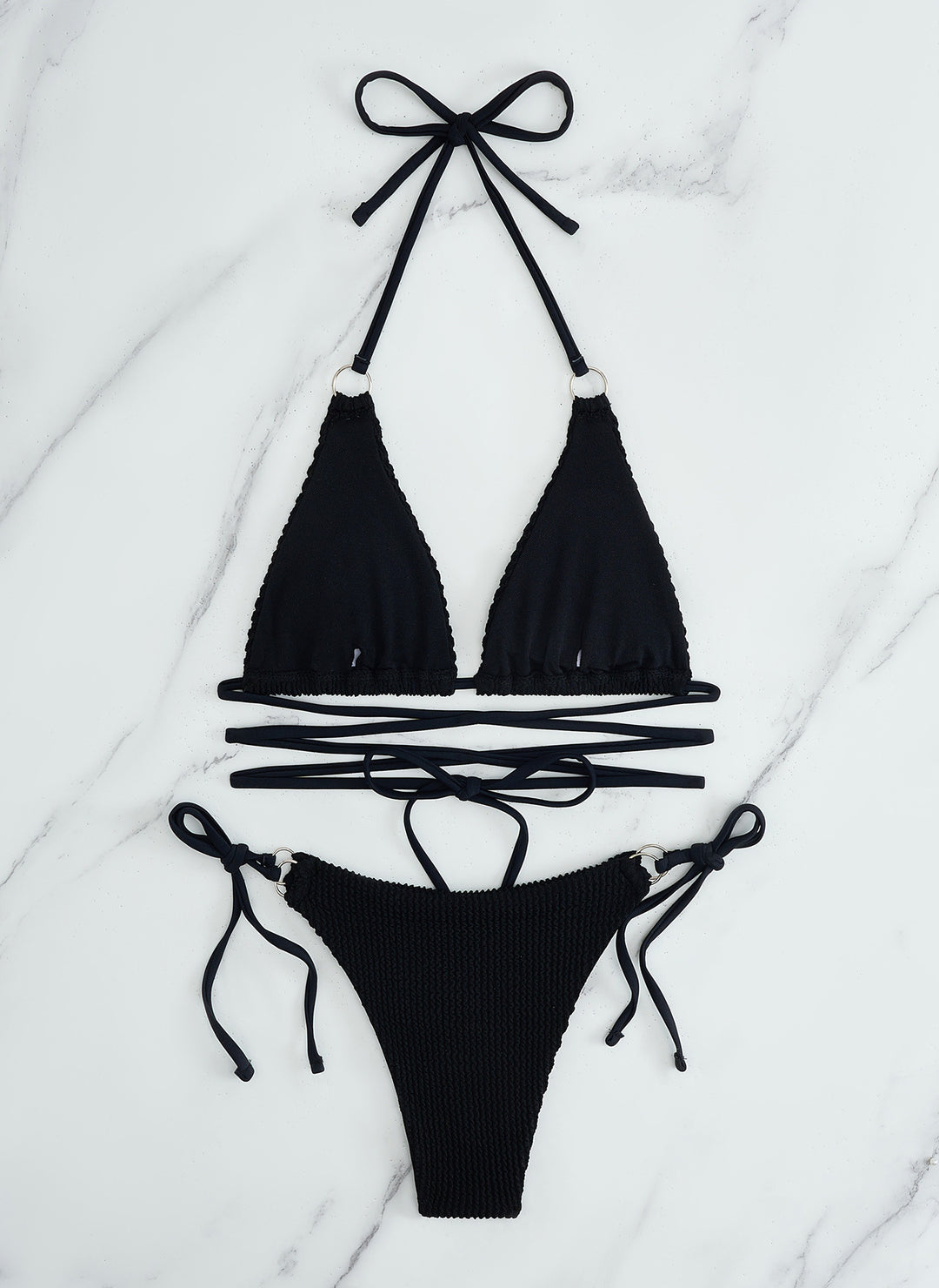 Damen Triangel-Bikini-Set mit verstellbaren Trägern Drune