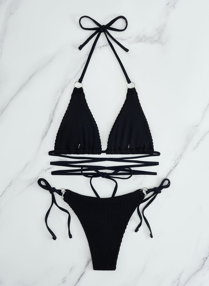 Damen Triangel-Bikini-Set mit verstellbaren Trägern Drune