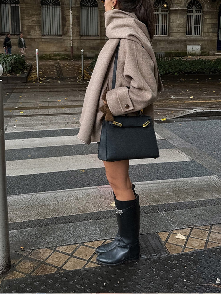 Damen modische Freizeitjacke aus hochwertigen Materialien mit praktischem Revers Drune