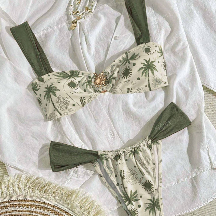 Damen Bikini-Set mit tiefem V-Ausschnitt und komfortablen Trägern Drune