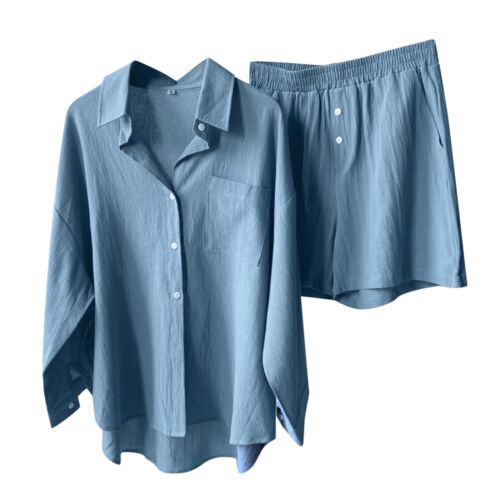 Damen Leichte Freizeit Zweiteiliges Loungewear Set Drune