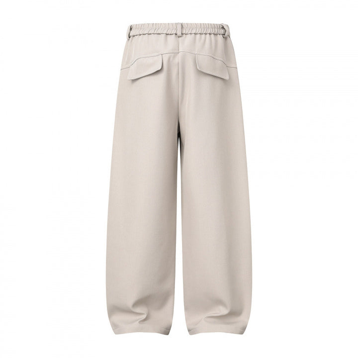 Damen Weite Culotte-Hose mit Kniepatches, elastischem Rückbund und aufgesetzten Taschen Drune