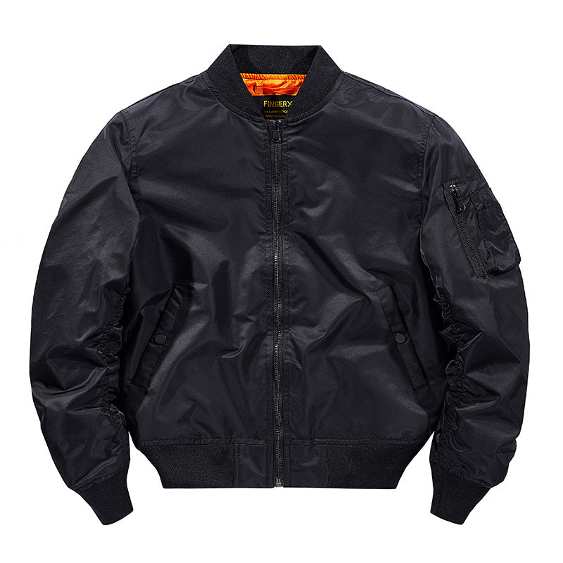Herren  leichte MA-1 Flugbomberjacke im Stil mit Taschenutilityfach und gerippten Abschlüssen Drune