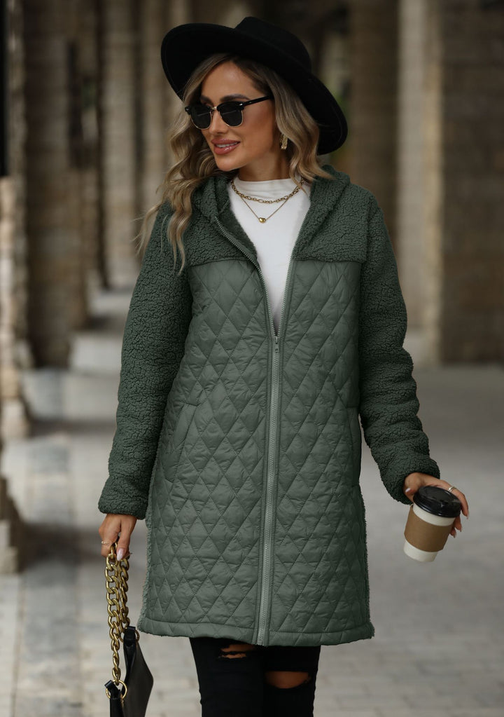 Damen Übergangsjacke mit kuscheligem Fleece und Kapuze Drune
