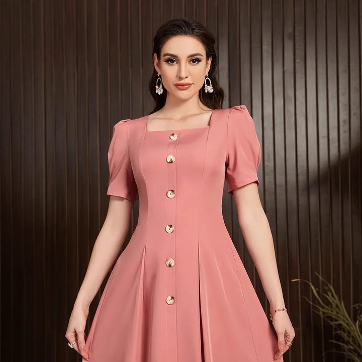 Damen Elegantes Midi-Kleid Drune