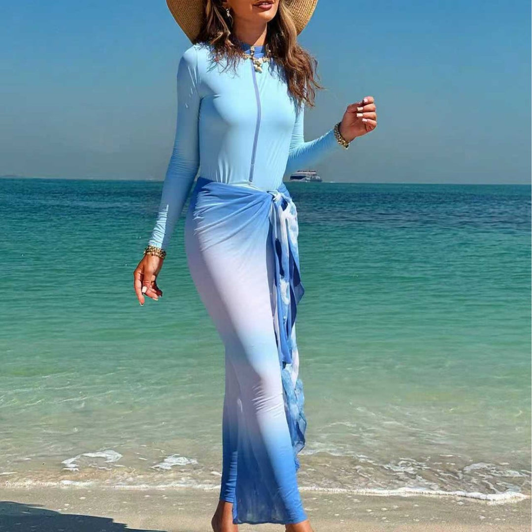 Damen Langärmliger Surfsuit mit Wickelrock Drune