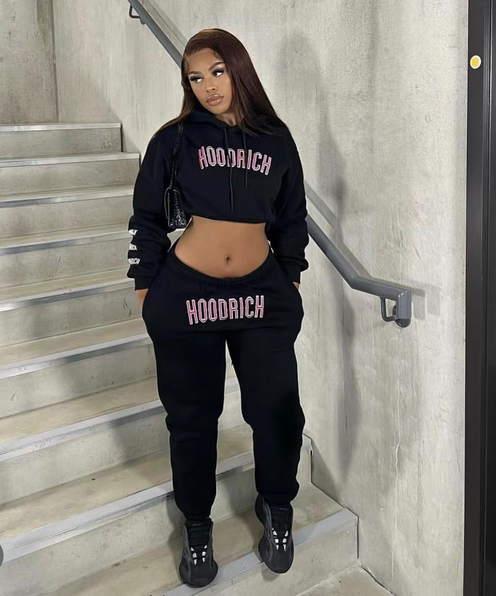 Herren Sportlicher Hoodie und Jogginghose-Set mit modischem Schriftzug Drune