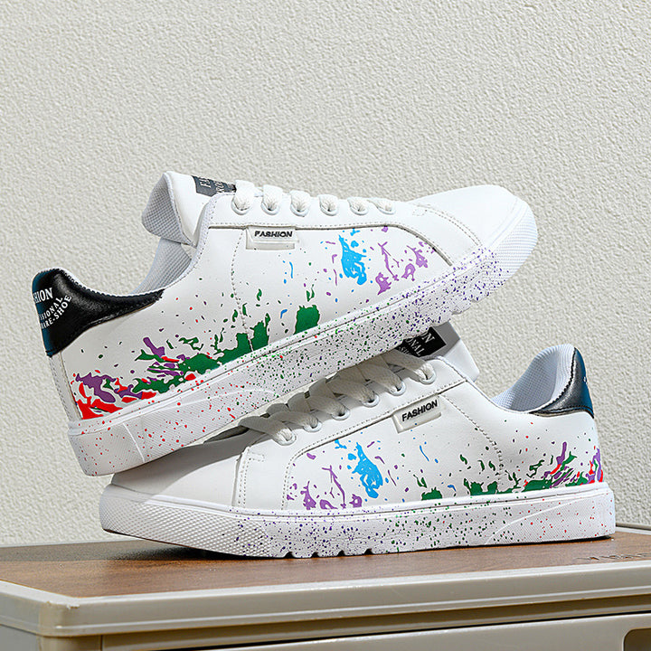 Unisex Freizeit-Sneaker mit Farbspritz-Design und gepolstertem Komfortfußbett Drune