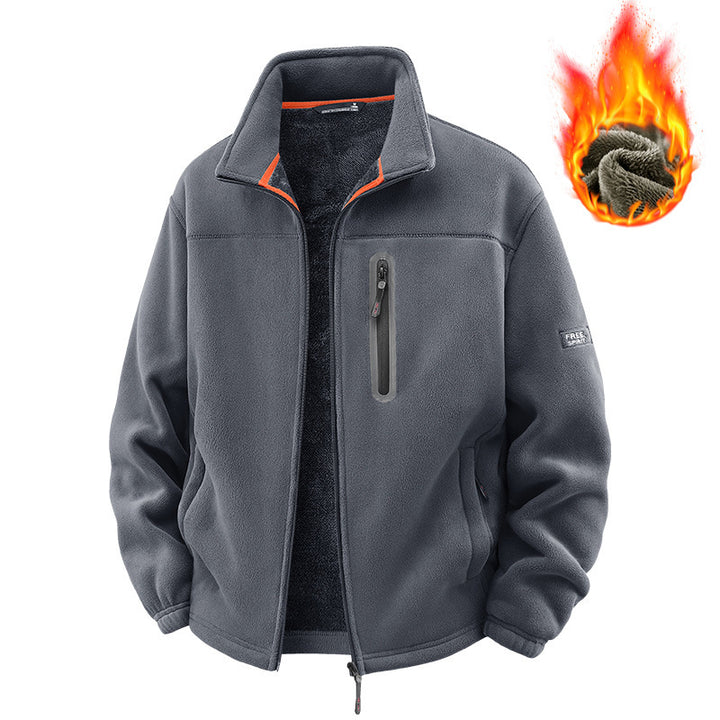 Herren Fleecejacke mit hohen Kragen Drune