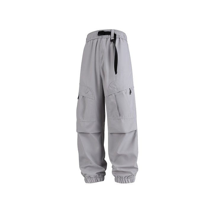 Herren Weite technische Cargo-Joggerhose mit elastischem Tunnelzugbund und Mehrfachtaschen Drune