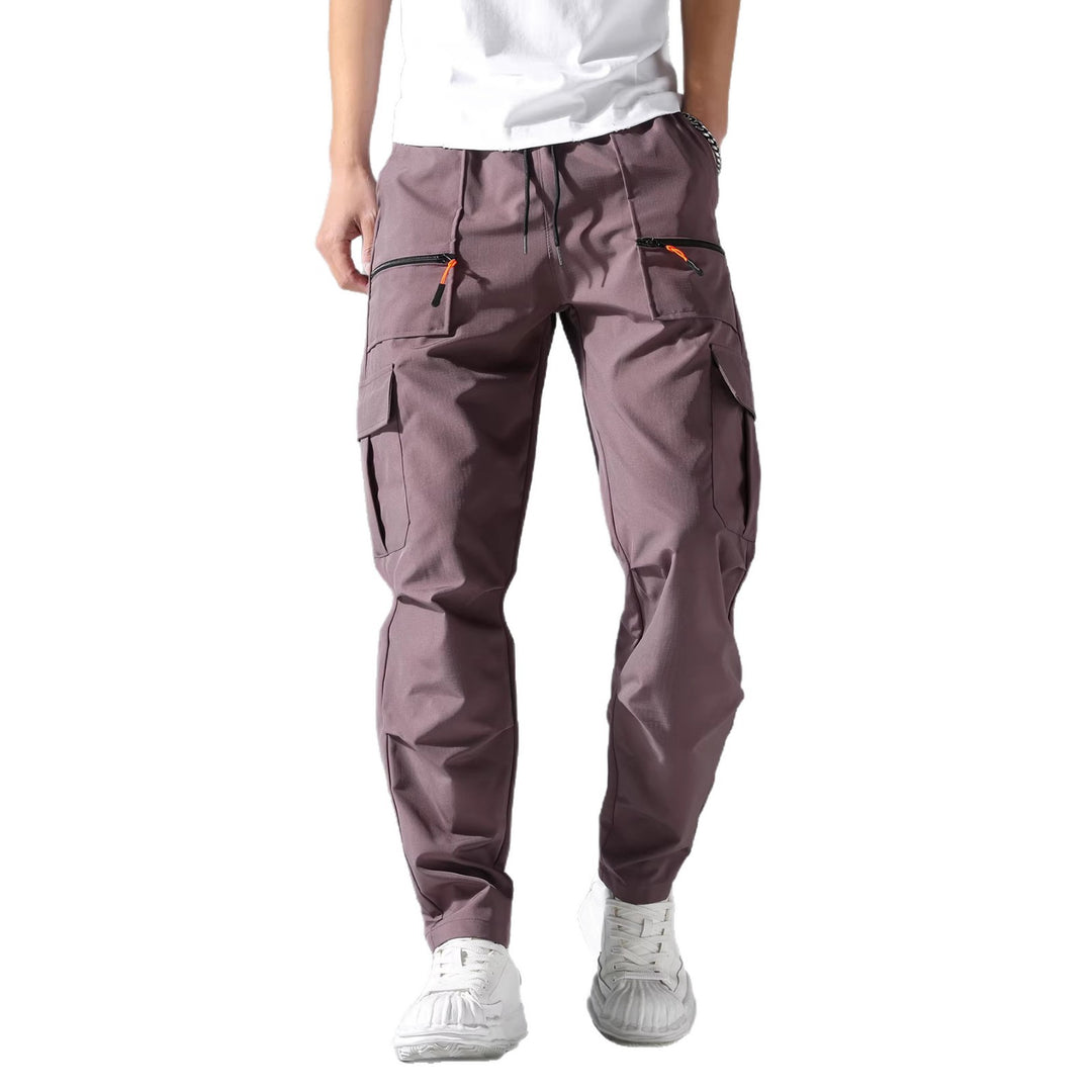 Herren Utility-Cargohose mit Reißverschlusstaschen, Tunnelzugbund & vorgeformten Kniepartien Drune