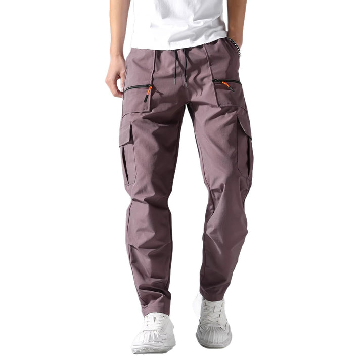 Herren Utility-Cargohose mit Reißverschlusstaschen, Tunnelzugbund & vorgeformten Kniepartien Drune