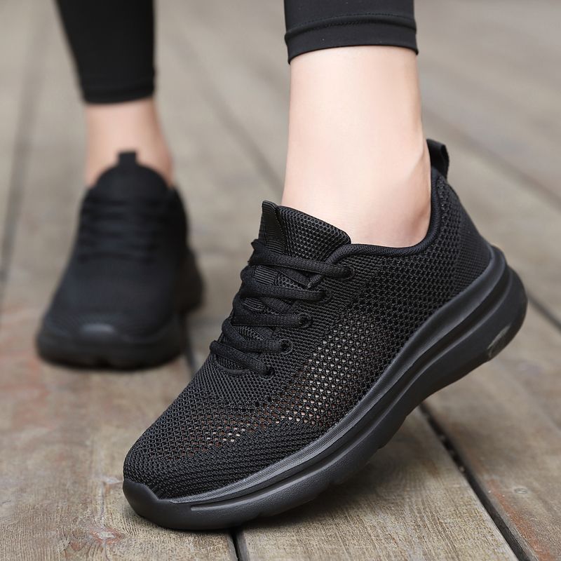Unisex nan federleichter Mesh-Freizeitschuh mit atmungsaktivem Strukturstrick, ergonomischer Komfortsohle und Zuglasche Drune