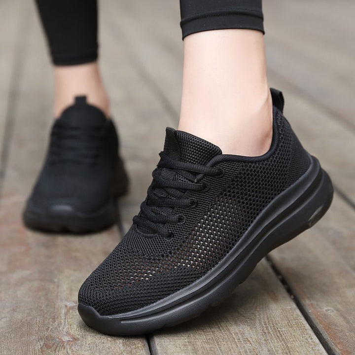 Unisex nan federleichter Mesh-Freizeitschuh mit atmungsaktivem Strukturstrick, ergonomischer Komfortsohle und Zuglasche Drune