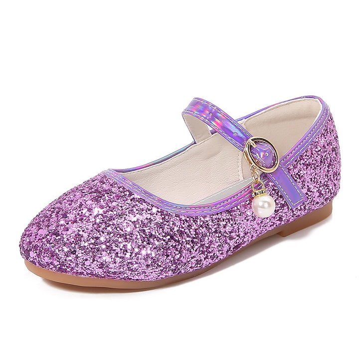 Mädchen Glitzernde Mary Jane Ballerinas mit Perlenapplikation Drune