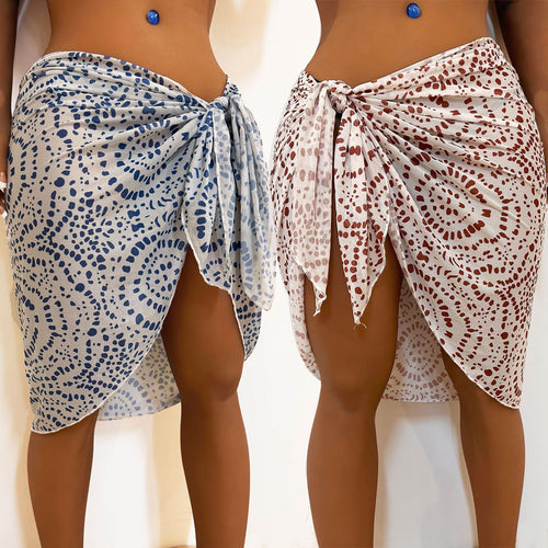 Damen modischer Strandsarong mit verspielt grafischem Muster Drune