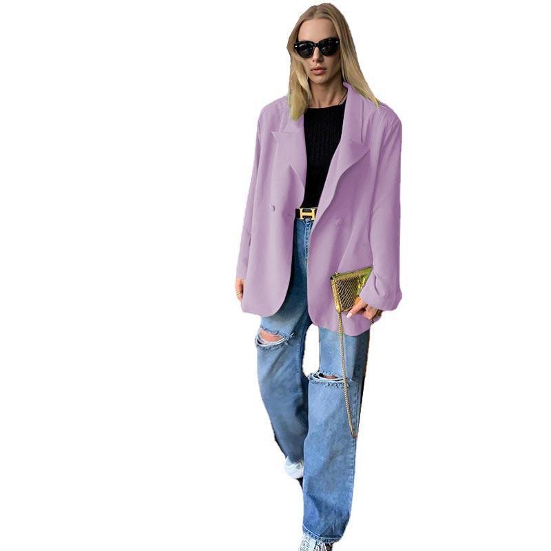 [Damen] Leichter Oversize-Strandblazer als lässiges Cover-Up mit fallendem Revers Drune
