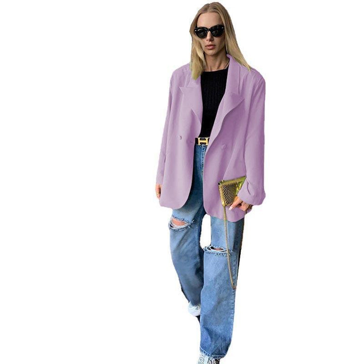 [Damen] Leichter Oversize-Strandblazer als lässiges Cover-Up mit fallendem Revers Drune