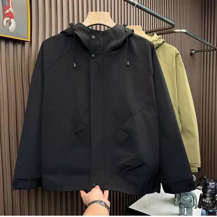 Herren Modische Kapuzenjacke mit vielseitigen Taschen Drune