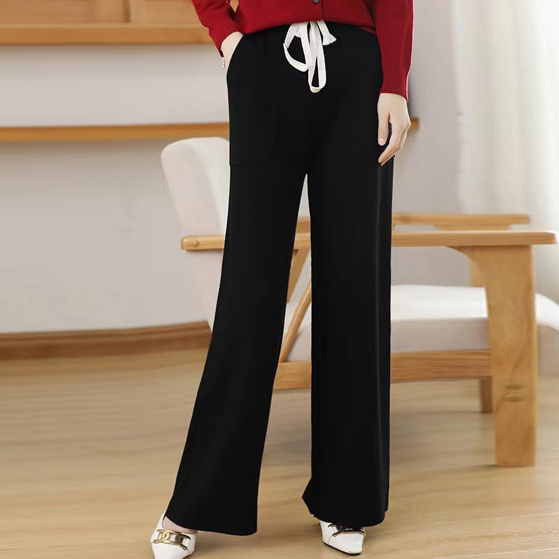 Damen Bequeme und elegante Hosen mit weitem Bein Drune