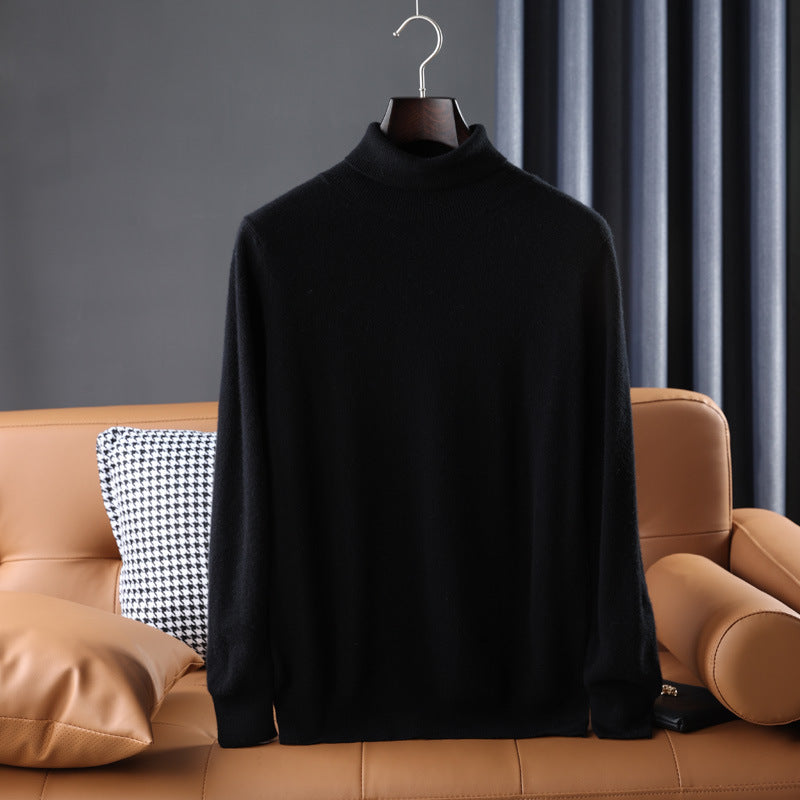 Herren Feiner Rollkragenpullover in schlanker Minimal‑Silhouette aus Woll‑Kaschmir‑Mix Drune