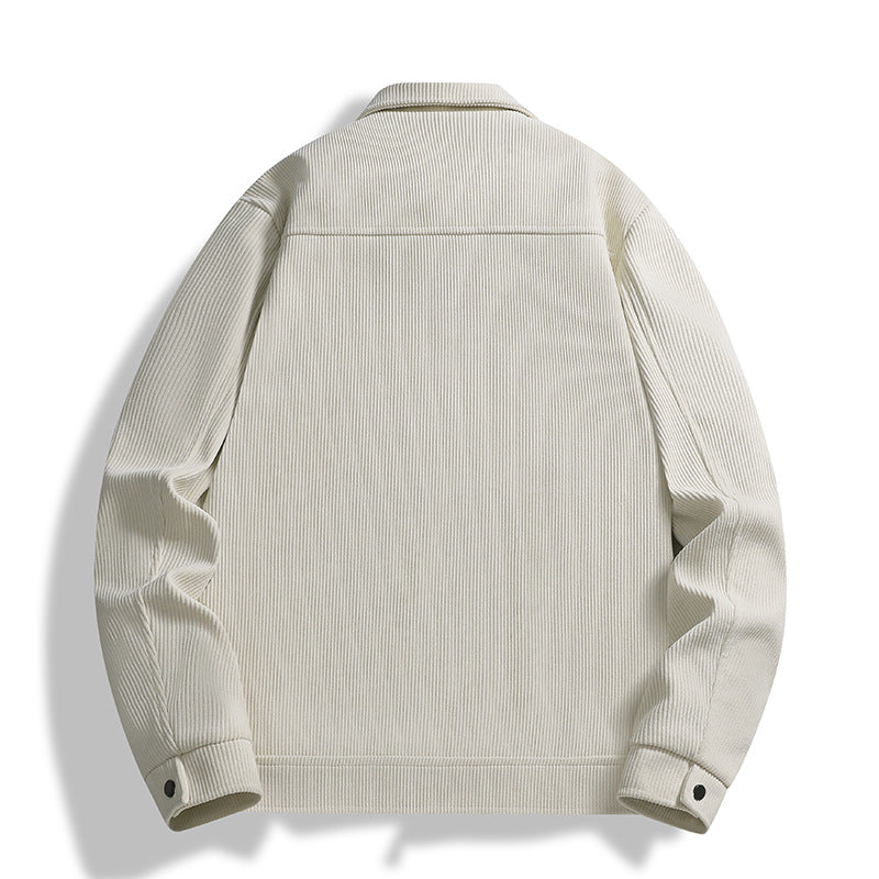 Herren Cord-Truckerjacke mit Thermofutter & Druckknopffront Drune