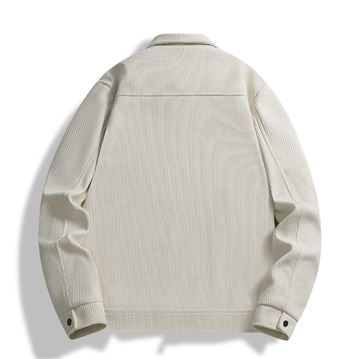 Herren Cord-Truckerjacke mit Thermofutter & Druckknopffront Drune