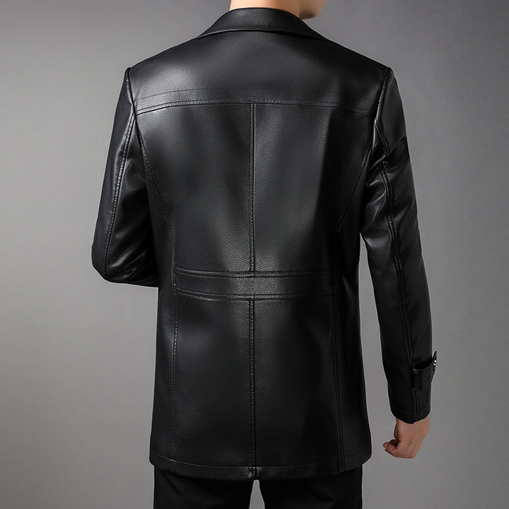 Herren Modische Kunstlederjacke Drune