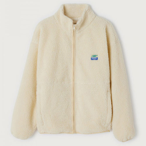 Damen Plüschjacke mit hohem Kragen und seitlichen Taschen Drune