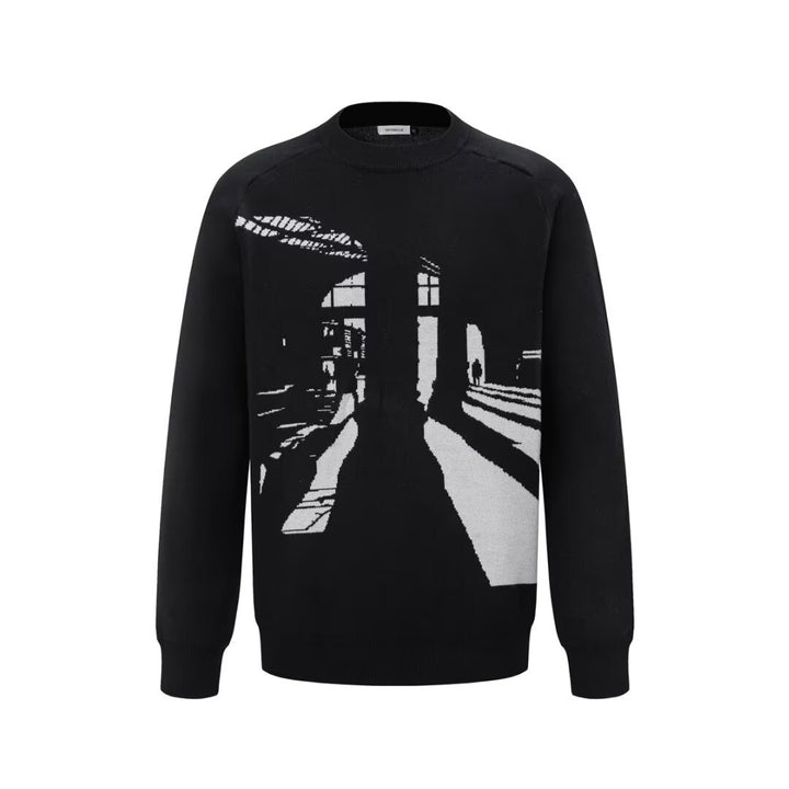 Herren Modischer Pullover mit grafischem Design Drune