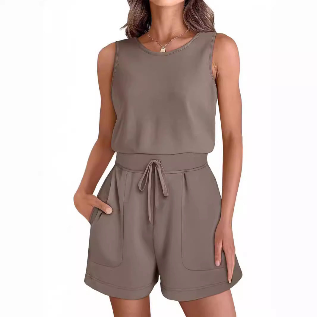 Damen Freizeit Overall mit modischen Taschen Drune