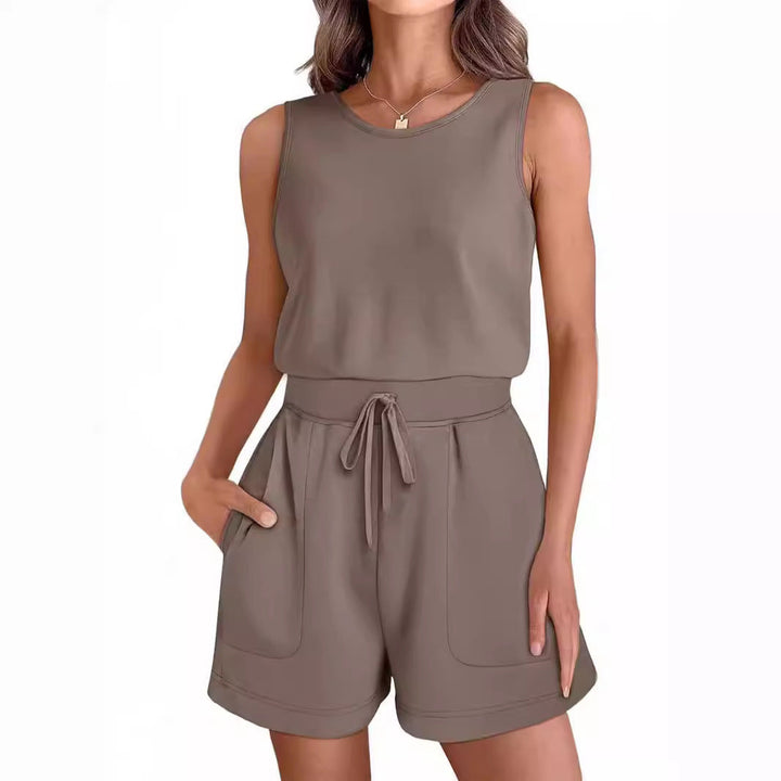 Damen Freizeit Overall mit modischen Taschen Drune