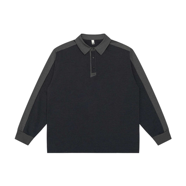 Unisex Retro-inspiriertes Polo-Sweatshirt mit Raglanärmeln und Halbknopfleiste Drune