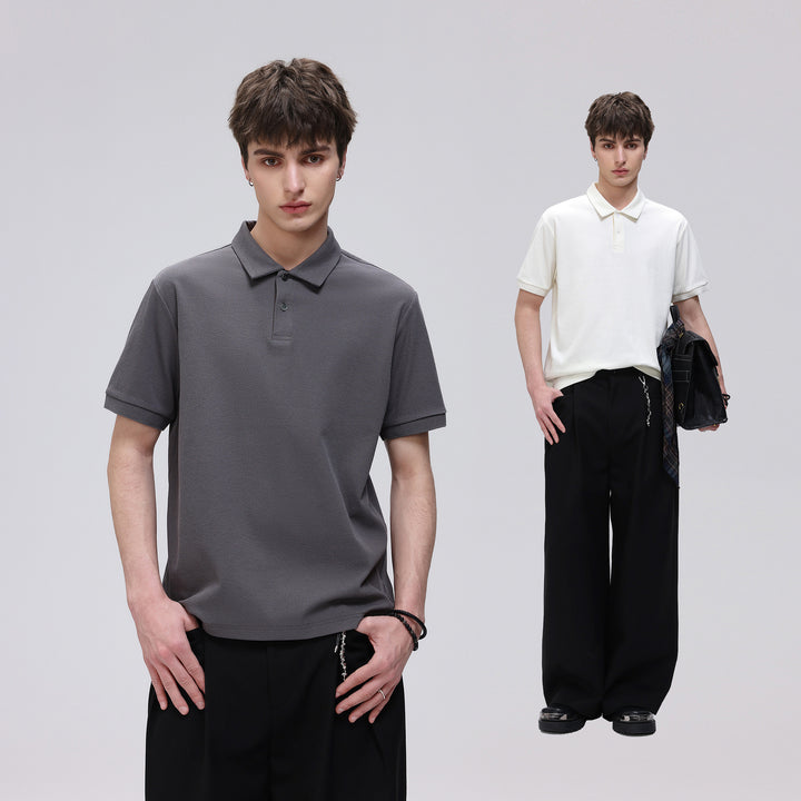 Herren Thermoregulierendes Piqué-Poloshirt mit feiner Struktur und Kurzarm Drune