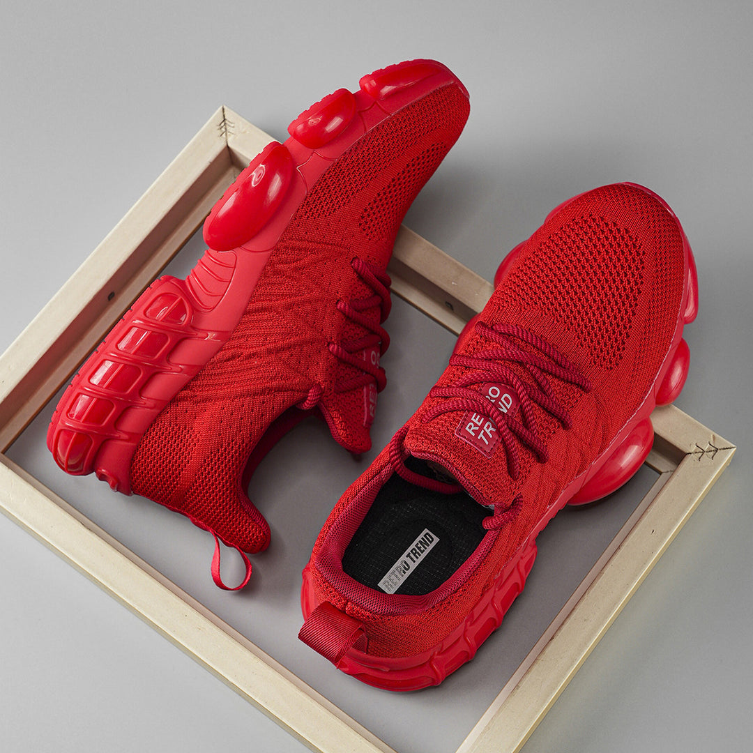 Unisex atmungsaktive Strick-Sneaker mit integrierter Luftkapsel-Dämpfung und flexibler Gummischale Drune