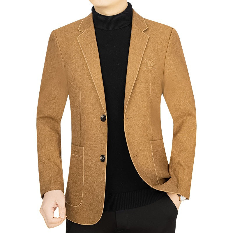 Herren Slim-Fit Sakko aus leichtem MischgewDrunee mit Struktur Drune