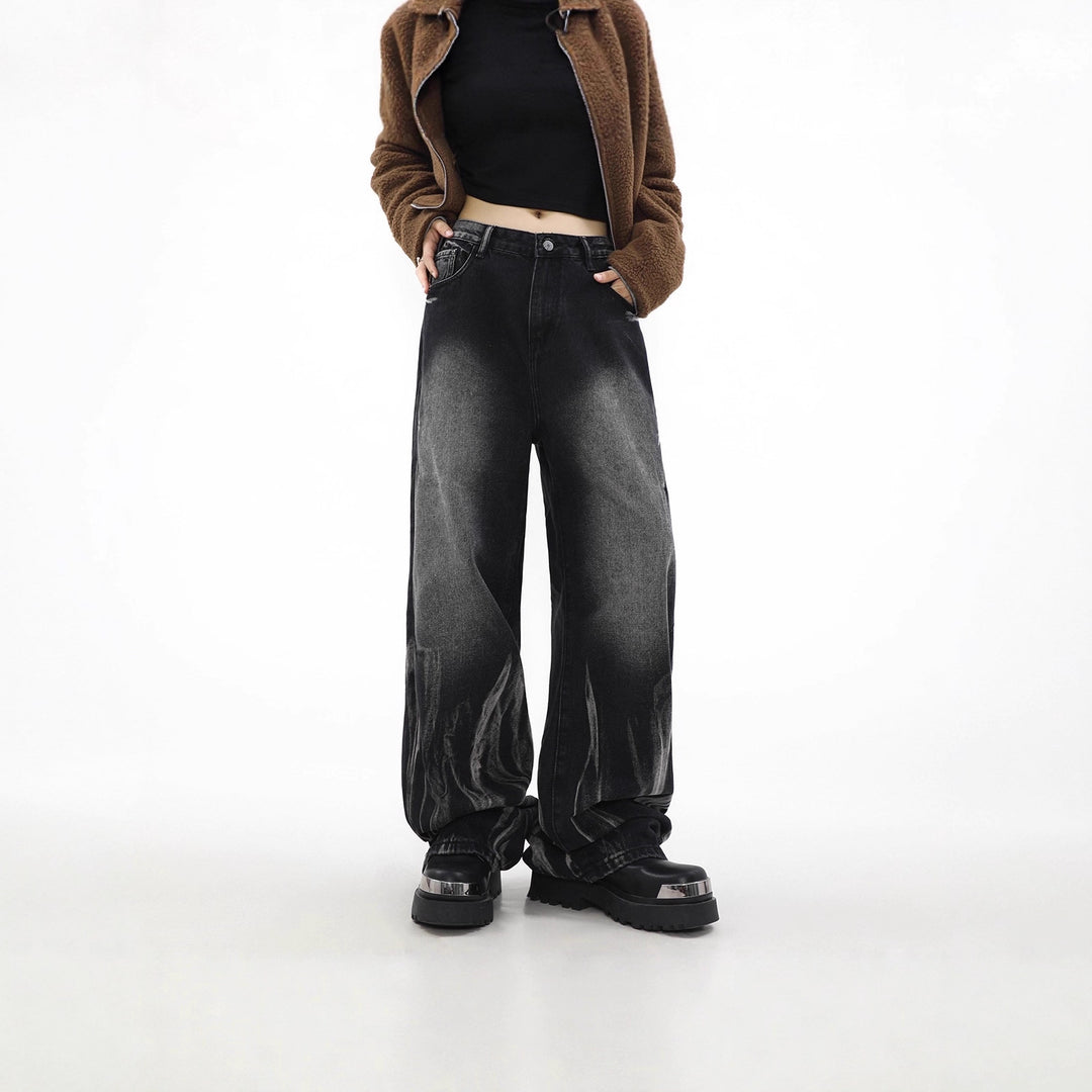 Damen Weitgeschnittene Baumwoll-Jeans Drune