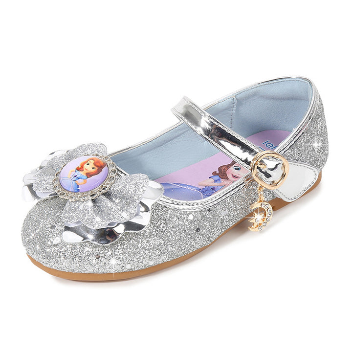 Mädchen Ballerinas mit Glitzer und Schleifenapplikation Drune