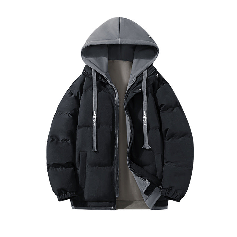 Damen Zweilagige gesteppte Kapuzenjacke mit kontrastfarbener Kapuze, Kordelzug und elastischen Bündchen Drune