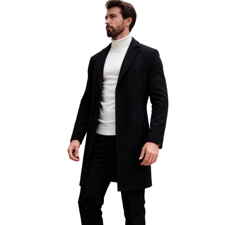 Herren eleganter Wollmantel Drune