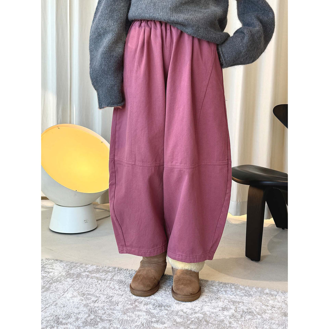 Damen Weite Baumwoll‑Twill Culotte mit hohem Elastbund und legerer Silhouette Drune