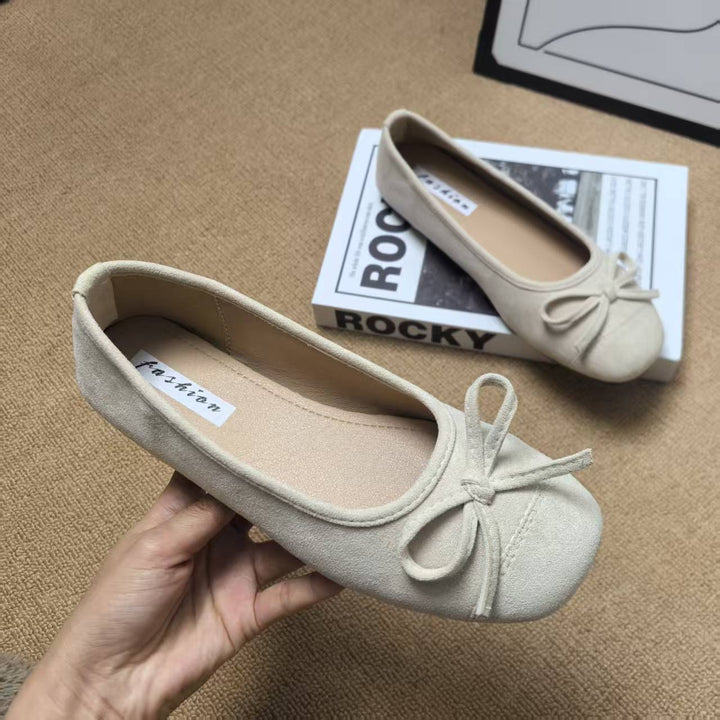 Damen Ballerinas mit elegantem Glanz und verspieltem Schleifendetail Drune