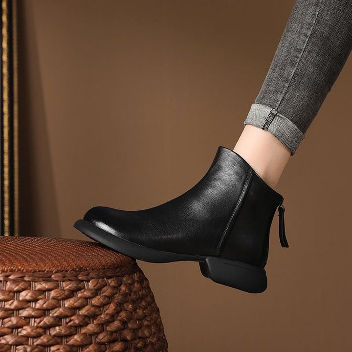 Damen Elegante Ankle Boots mit Reißverschluss Drune