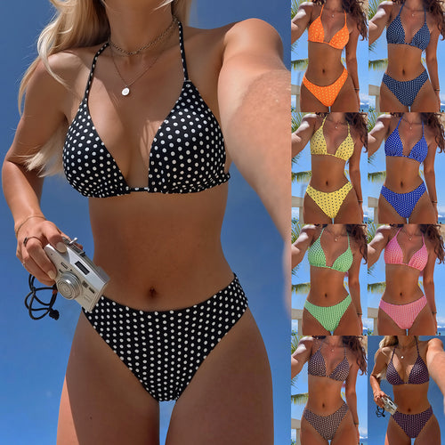 Damen Triangel-Bikini mit punktuellem Design Drune